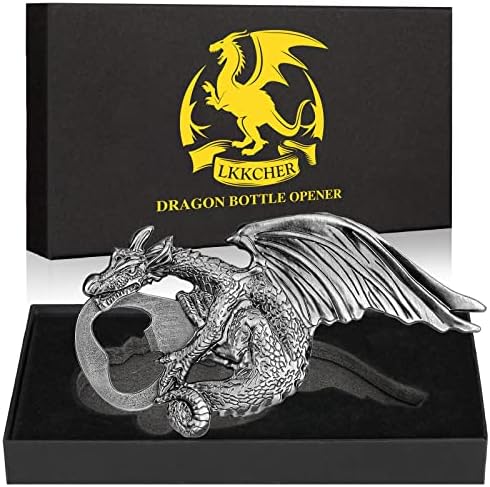  Dragon Bottle Opener, Mens Bottle Opener, Novelty Father’s Day Birthday Beer Gifts For Men Dad Boyfriend Husband Beer Lovers Bar Accessory Gifts With Gift Box&Card