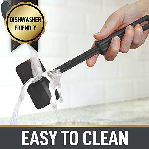  Meat Chopper - Premium Meat Masher, Ground Beef Masher, & Hamburger Chopper Utensil - Perfect For Turkey, Mashed Potato, Baking, Cooking & More (Black)