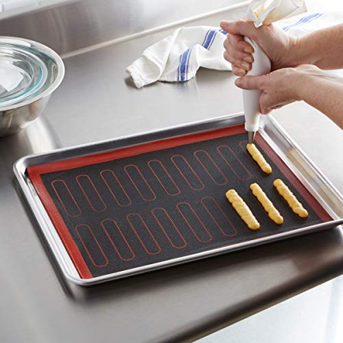 Silicone Non-Stick Eclair Baking Mat, Reusable, Easy To Clean, 15.7 X 11.8-Inches, 2-Pack