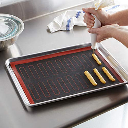  Silicone Non-Stick Eclair Baking Mat, Reusable, Easy To Clean, 15.7 X 11.8-Inches, 2-Pack