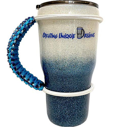  Creating Unique Designs Handmade Elastic Tumbler Handles 20 30 32 40 Oz (Handle Only) (Turquoise White Mt Camo)