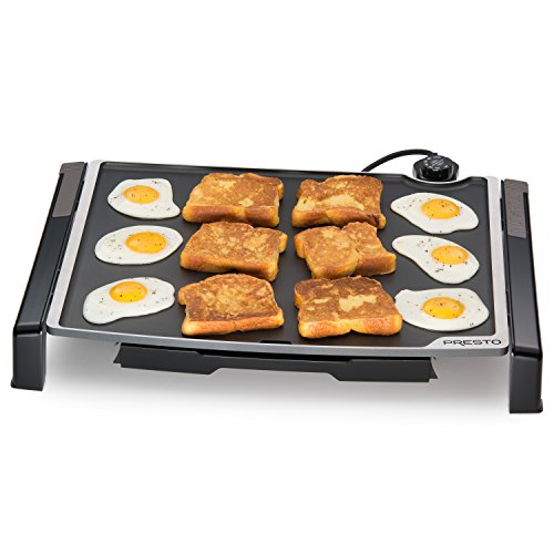 Presto 07073 Electric Tilt-N-fold Griddle, 19", Black & 06852 16-Inch Electric Skillet With Glass Cover