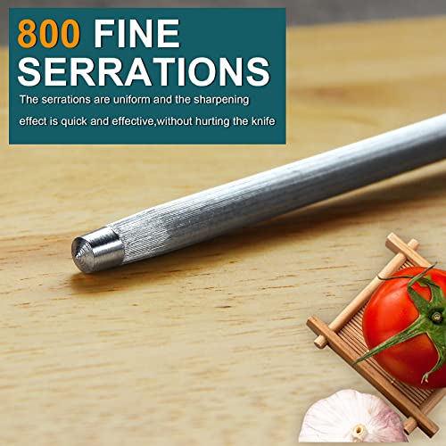  AICH Knife Sharpener, 8 Inch Honing Steel For Kitchen Knives