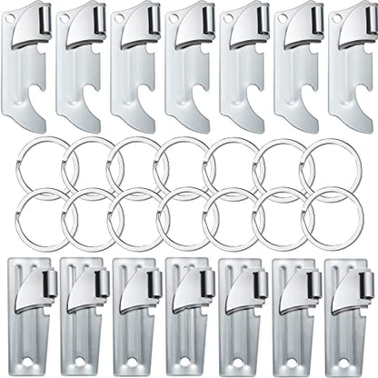  14 Pieces Military Can Openers Camping Travel P52 Can Opener Keychain Stainless Steel Army Survival Backpack Portable Can Opener (2 Styles)