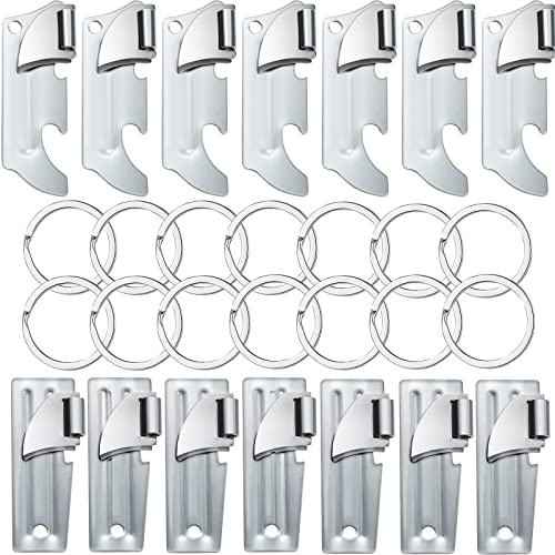  14 Pieces Military Can Openers Camping Travel P52 Can Opener Keychain Stainless Steel Army Survival Backpack Portable Can Opener (2 Styles)