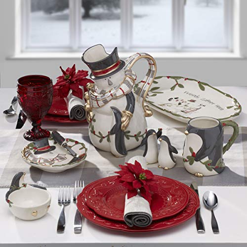  And Floyd Mistletoe Merriment Snack Plate With Spreader, 2-Piece, Assorted