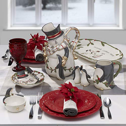  And Floyd Mistletoe Merriment Snack Plate With Spreader, 2-Piece, Assorted