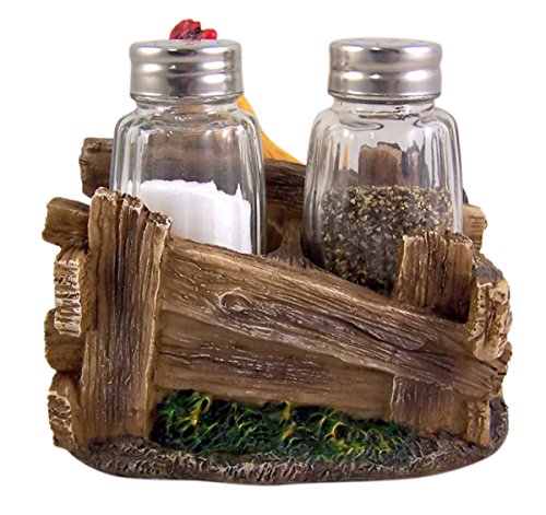  Farm Rooster Salt And Pepper Shaker Holder Shakers Included 4 1/4 Inch