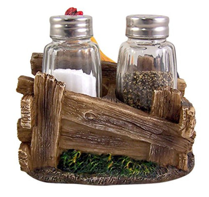  Farm Rooster Salt And Pepper Shaker Holder Shakers Included 4 1/4 Inch