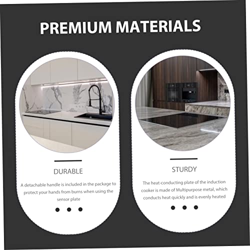  2pcs Induction Cooker Heat Conduction Plate Silver Detachable Thermal Pad