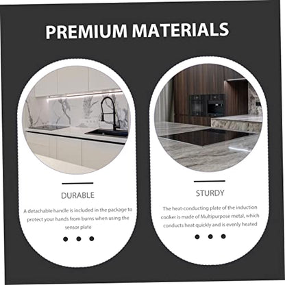 2pcs Induction Cooker Heat Conduction Plate Silver Detachable Thermal Pad