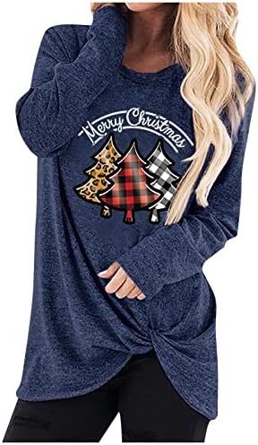  Crewneck Sweatshirts For Women Cute Fashion Sweatshirts Long Sleeve Christmas Print Plus Size Pullover Top Streetwear