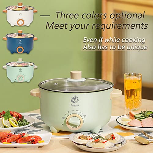  Electric Skillet Hot Pot Cooker - Multifunction Frying Pan 110V Non-Stick Grill 3L Stir-fried Stewed Cookware Steak Noodle Ramen Shabu Shabu Pot - Home Office Party Kitchen Dorm Cooking