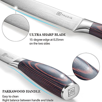  Carving Knife Razor Sharp Slicing Knife, 8 Inch Sushi Knife, High Carbon Stainless Steel Sashimi Knife With Ergonomic Handle For Carving Turkey Cutting Meats, Vegetables And Fruits