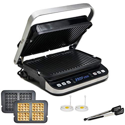  Edi Total Package 6-in-1 Digital Indoor Grill, Waffle Maker, Panini Press, Griddle, With Deluxe Accessory Kit
