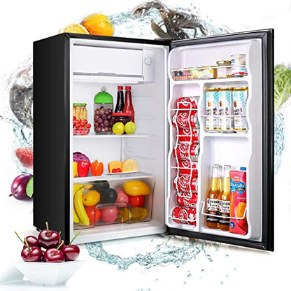  Compact Refrigerator Energy Star Single Door Fridge Mini Fridge With Freezer, 3.2 Cu.Ft ，Portable Reversible Refrigerator，Super Quiet, Small Refrigerator For Dorm, Bedroom
