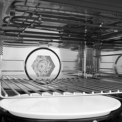  INE Autograph Edition 24" 1.6 Cu Ft. Built-in Convection Microwave Oven In Black Stainless Steel And Gold Accents