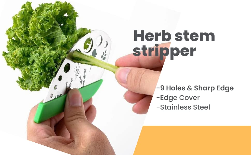  Erb Scissors With 5 Blades And Cover - 2023 Updated Sharp Multi-Blade Stainless Steel Herb Shears For Kitchen; Kale And Herb Stripper With Herb Savor Pod Fringe Scissors By HOMECREDIBLES