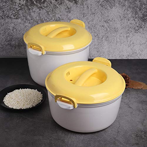  Portable Microwave Oven Rice Cooker Multifunctional Steamer 2000Ml Insulation Lunch Box Steaming Utensils For Microwave