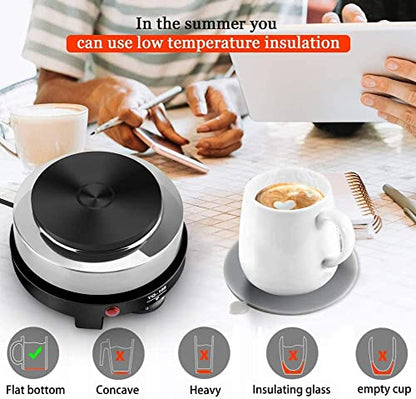  Portable Electric Mini Stove 500W Electric Mini Stove Hot Plate Multifunction Home Heater(US Plug 110V)