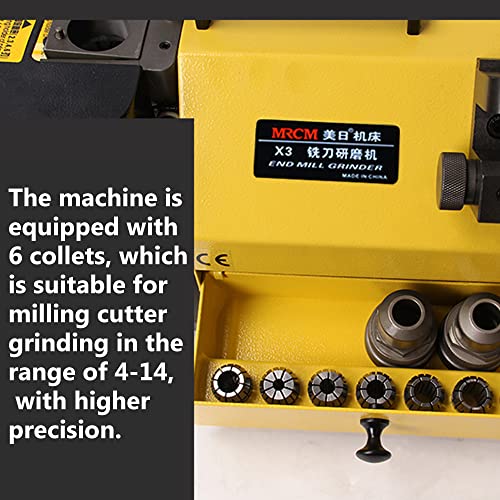  End Mill Sharpeners Grinding Machine 4-14mm CNC Router Bit Sharpener For 2 3 4 Flute(MR-X1)