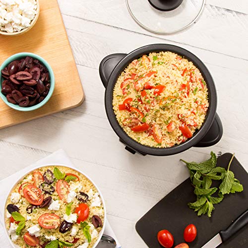 Dash Mini Rice Cooker Steamer With Removable Nonstick Pot, Keep Warm Function & Recipe Guide, 2 Cups, For Soups, Stews, Grains & Oatmeal - Aqua