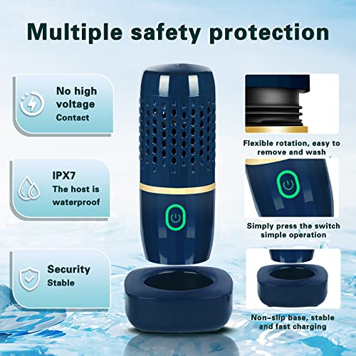  Fruit And Vegetable Washing Machine,Portable Fruit Cleaner Device,Fruit Cleaner Device In Water,Deeply Cleans Fresh Produce,for Cleaning Fruit,Vegetable-Seafood,Tableware(Blue)