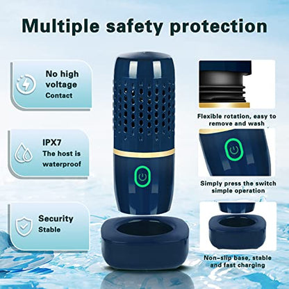  Fruit And Vegetable Washing Machine,Portable Fruit Cleaner Device,Fruit Cleaner Device In Water,Deeply Cleans Fresh Produce,for Cleaning Fruit,Vegetable-Seafood,Tableware(Blue)