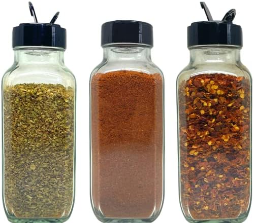  BBQ Rub Spice Shakers - Grill Accessories - Spice Jars 16 Oz For Organic Home Made Rubs, Celtic Sea Salt, Smoked Paprika, Pop Corn Seasoning, Everything Bagel Seasoning And More
