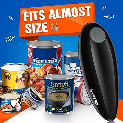  S Free Electric Can Opener, Can Opener Electric Food Safe Use, No Sharp Edge Electric Can Openers For Kitchen, Best Kitchen Gadget Automatic Can Opener For Seniors, Arthritis, And Chef