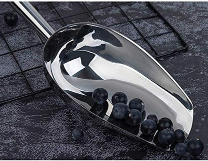  Stainless Steel Ice Scoop 12oz, 11 Inch Medium Metal Food Scoops For Kitchen Party Bar Wedding, Durable & Heavy Duty, Dishwasher Safe.