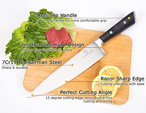  8 Inch Chef Knife Kitchen Utility Knife, German High Carbon Stainless Steel Professional Meat Knife With Gift Box For Family & Restaurant