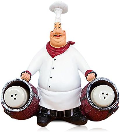  Resin Decorative Ornaments,Kitchen Decor,Cook Statue,French Chef Figurines With Toothpick Holder