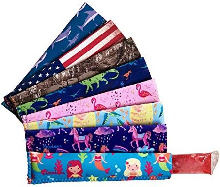  Leez - #1 THE ORIGINAL Neoprene FULL LENGTH Freezer Pop Sleeves Ice Pop Sleeves 8-Pack
