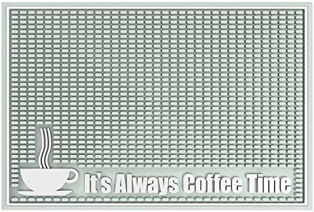  Offee Mat Rubber Backed Absorbent Hide Stain Dish Drying Mat/Dish Mat For Coffee Bar Accessories Fit Under Coffee Pot Espresso And Protect Kitchen Counter From Coffee Machine Mess