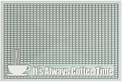  Offee Mat Rubber Backed Absorbent Hide Stain Dish Drying Mat/Dish Mat For Coffee Bar Accessories Fit Under Coffee Pot Espresso And Protect Kitchen Counter From Coffee Machine Mess