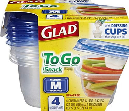  Ware Deep Dish Food Storage Containers | Large Rectangle Food Storage, Food Containers Hold Up To 64 Ounces Of Food | Glad Containers With Glad Lock Tight Seal, 3 Count