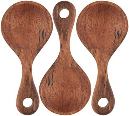 Karma Long Handle Tasting Spoons Set - Long Handle Spoons For Cooking - Wood Kitchen Utensils - Wood - Set Of 4