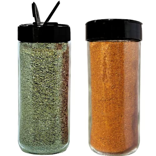  BBQ Rub Spice Shakers - Grill Accessories - Spice Jars 16 Oz For Organic Home Made Rubs, Celtic Sea Salt, Smoked Paprika, Pop Corn Seasoning, Everything Bagel Seasoning And More