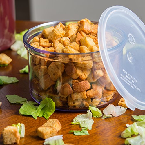  ™ Round Storage Container With Lid, 1.5 Quart Crock, Clear