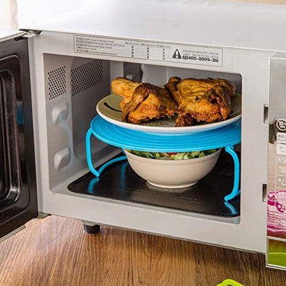  Folding Microwave Tray,Foldable Steaming Tray | Microwave-Safe Plate Cooking Tray With Foldable Handles For Bowls Water Cup