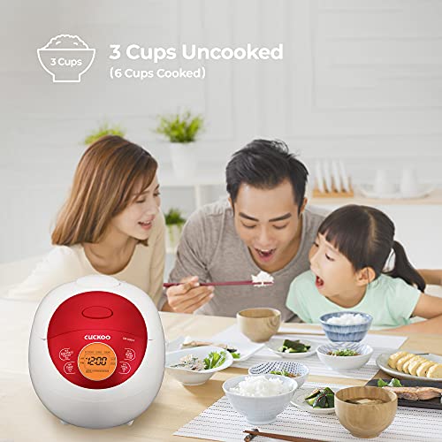  Uckoo CR-0351F Electric Heating Rice Cooker (Red), 7.80 X 8.90 X 11.50