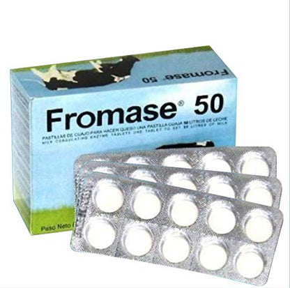 RENNET TABLETS/Fromase 50/30 TABLETS / 30 PASTILLAS / 30 TABLETTES Made In France
