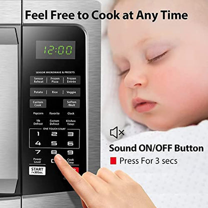  AC25CEW-SS Digital Toaster Oven + Toshiba EM131A5C-SS Microwave Oven With Smart Sensor