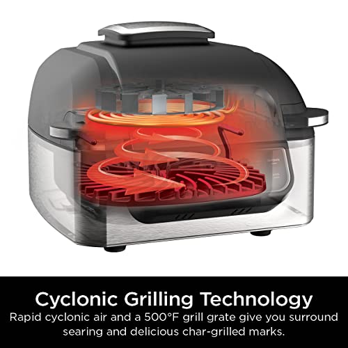Ninja AG301 Foodi 5-in-1 Indoor Grill With Air Fry, Roast, Bake & Dehydrate, Black/Silver