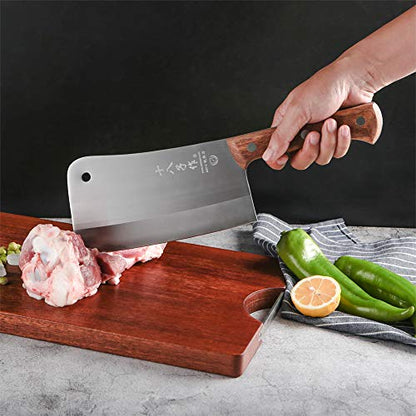  Eavy Duty Heft Cleaver Butcher Knife For Chopping Bones Sturdy Kitchen Knife