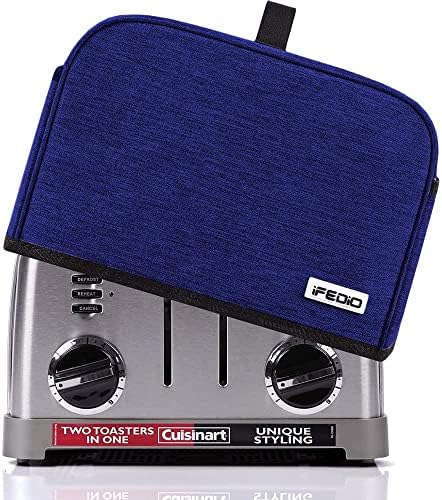  2 Slice Toaster Cover With Two Pockets For Storing Knife,Grey