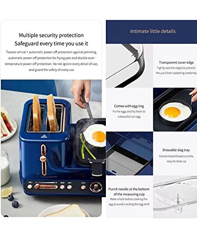  DUNOG Electric 3 In 1 Breakfast Making Machine Multifunction Bread Maker Adjustable Heating Automatic Eggs Frying Pan Toaster Kitchen Appliances