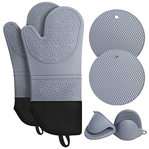 Silicone Cooking Spatulas And Spoons, 4 Pack Heat Resistant Silicone Cooking Utensils Set, Non Stick Large Kitchen Silicone Spatula And Spoons For Cooking, Mixing, Serving, Draining