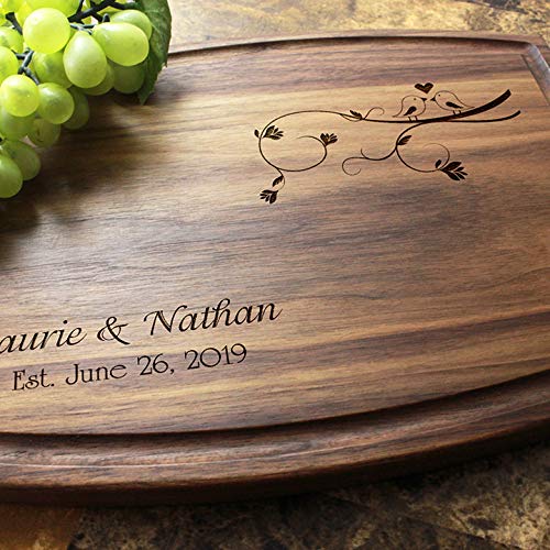  Personalized Wood Engraved Cutting Board Straga (Round Stamp Design No.001)